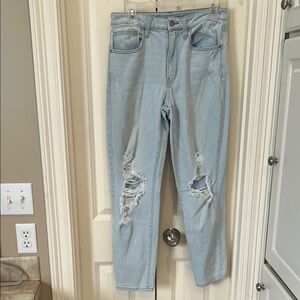 Light Blue Distressed Women's Jeans